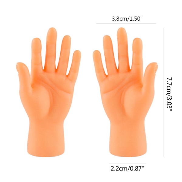 Platt handstil rolig mini hand miniatyr fingerdocka liten vänster höger hand Right hand