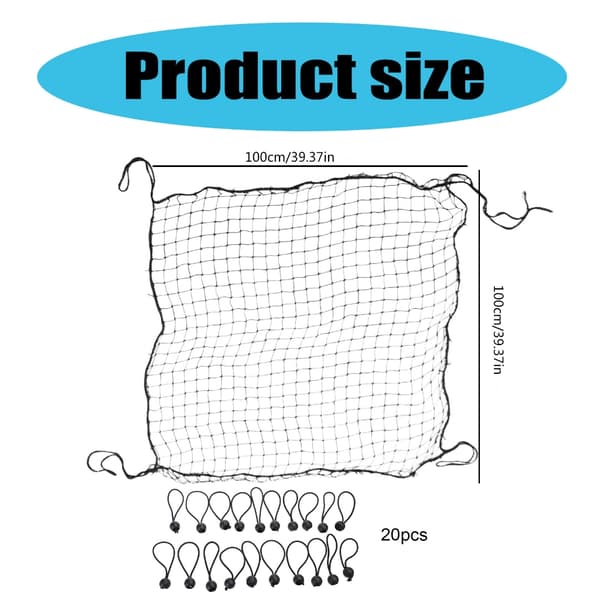 Fodbold Rebounder Net med 20 Elastiske Reb Kickbacks Fodbold Rebound Net