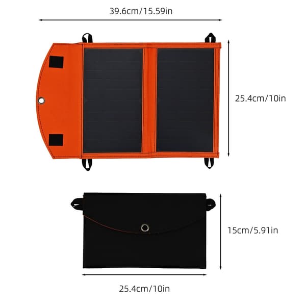 14W 5V Snabbladdande Solpanel Lättvikt för Camping Vandring