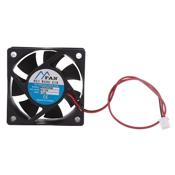 60 mm×60 mm×20 mm för DC 12V 2-stifts kylare borstlös axiell PC-processor för case kylfläkt 6020