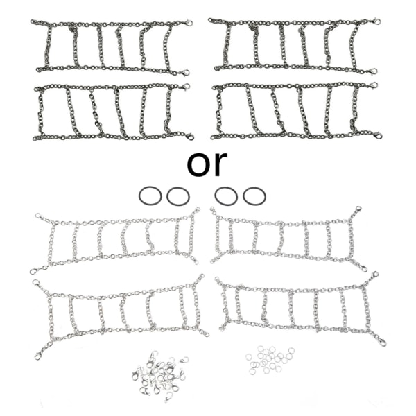 4 stk Anti-Slip metal snekæde sæt til 1/12 MN86K MN86KS MN86 MN86S RC larvebånd Bildæk Opgraderingsdele Tilbehør