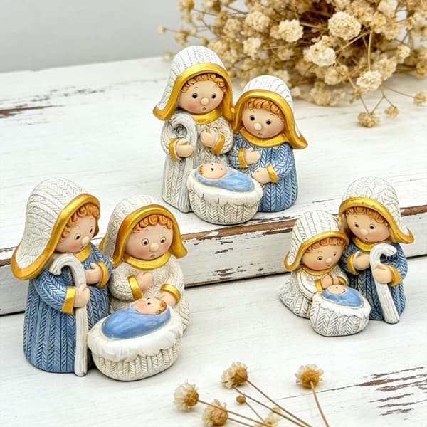Julekrybbefigurer, bordpynt, religiøs julepynt