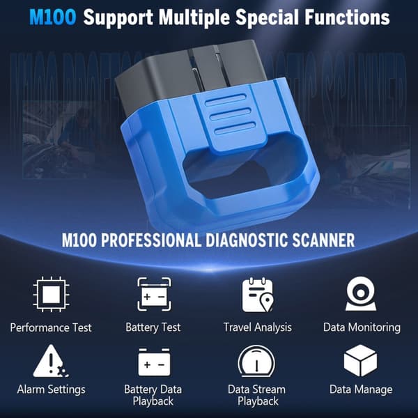 Bluetooth-kompatibelt OBD2 bil diagnoseverktøy kode-leser VIN MIL
