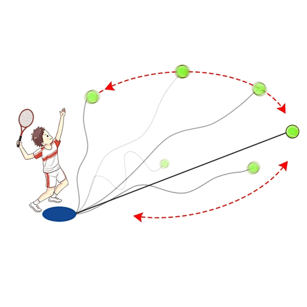 Tennis Trainer Rebounder Pallo Narulla Solos Tennis Harjoittelu Itseharjoittelu Orange