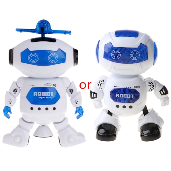 Elektronisk gå-dansende robotleker med musikklys for barn