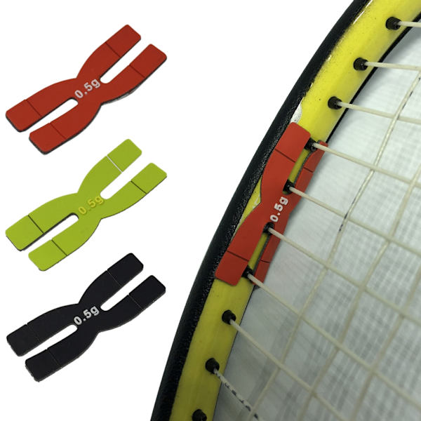 3 st Badminton 0,5 g Racket Head Balance Strips H-formad Tennis Racket Vikt Red