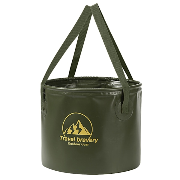 Hopfällbar hink Multifunktionell hopfällbar hink Vattenbehållare Tvättfat 20L Green