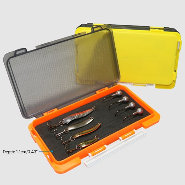 Flugfiske Lures Box Jig Head Hook Organizers Fiskeutrustning Box Flugfiske Lures Behållare Blue