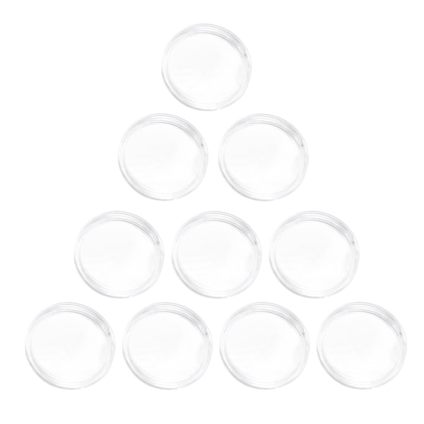 10 stykker møntkapsler 25 mm NFC-møntholdere Klar akrylopbevaring til etui til 1 tomme NFC-tags Mønter med Organizer B