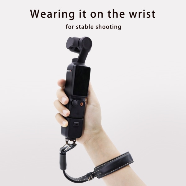 Kamerahandrem för ficka 3 Säkert och bekvämt handledsband tillbehör för fotografer Black Color