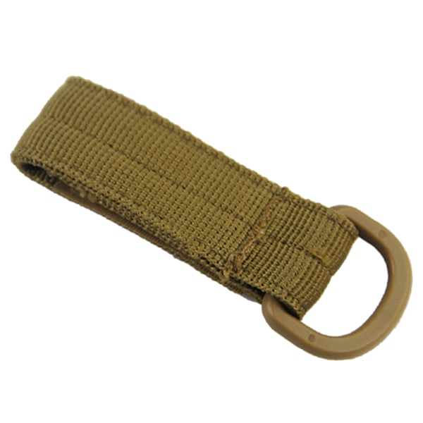 Militær D-ring adapter karabinkrok løkke stropp webbing feste stropp Brown