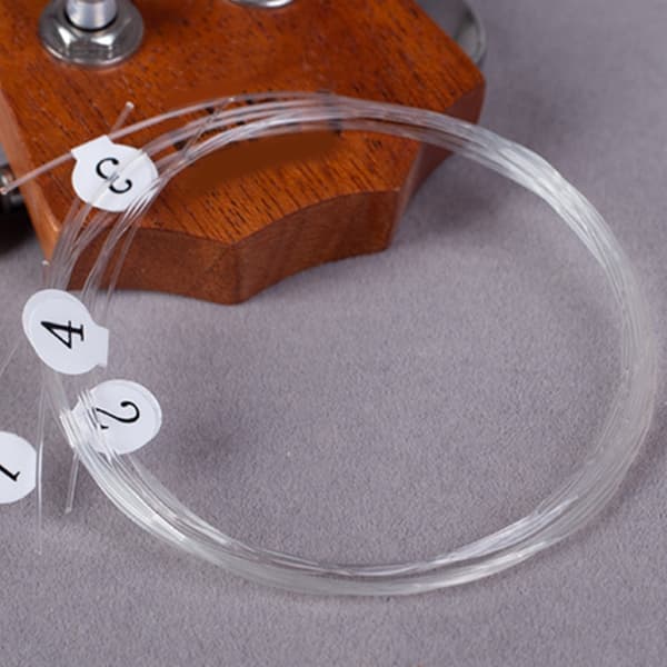Transparenta Carbon Ukulele Strängar Set Original Akustiska Gitarrsträngar