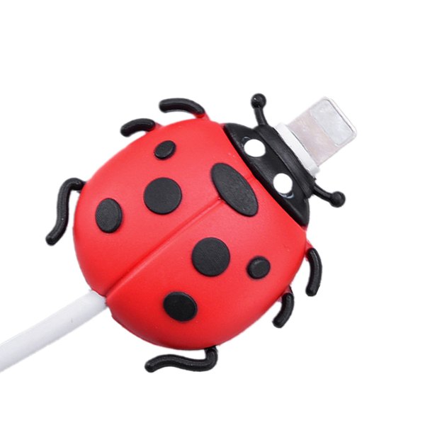 Söt insektsform USB -laddarkabel Cover för smarta telefoner 7