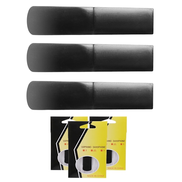 3 stk. Styrke 1.5/2.0/2.5 Saksofonrør Resin Saksofon Munnstykke Rør