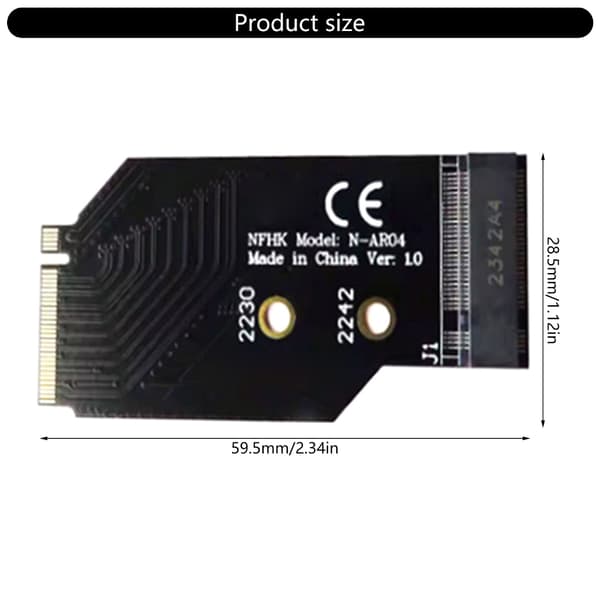 M.2 SSD NVME til PCIe 4.0 Adapter, PCIE Host Controller Utvidelseskort