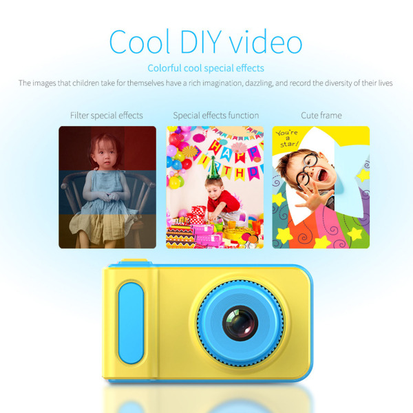 Barn Barnkamera Mini Pedagogiska leksaker för barn Baby Födelsedagspresent 1080P Projektionsvideokamera Pink