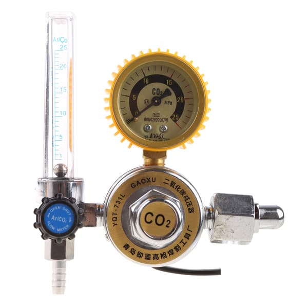CO2-strømningsmålerregulator Mig-Tig strømningsmåler trykkmålerområde 0-25MPa 5/8