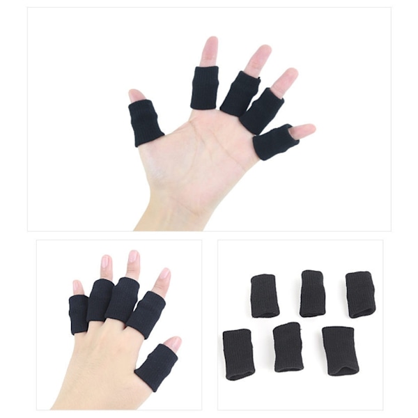 10 stk. Finger Brace Tommelfingerbeskyttere Fingersleeves Beskyttere Sport Fingersleeves Gray