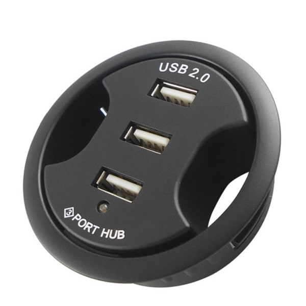 USB 2.0 -keskittimen asennus pöytään - Multi Splitter - Multi USB 2.0 -portteja power