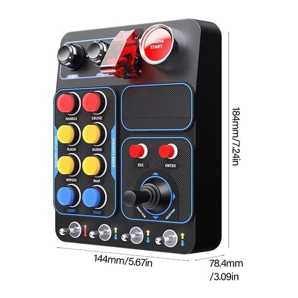 CB1 Central Controller Racing Emulator med Programmerbar Tast og LED-Lys