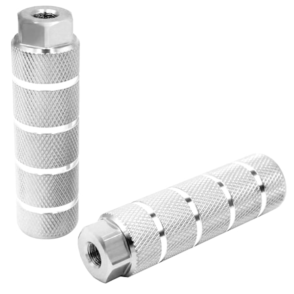 2 st 3/8 tum - 26 tänder Aluminium Cykelpinnar Hög Effektivitet för MTB Cykel Silver