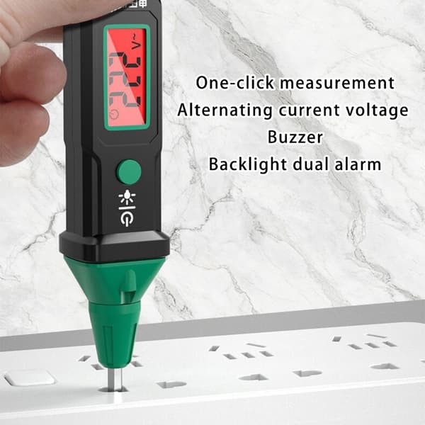 Elektriker Spänningstestare Digital LED-skärm Multifunktionella Säkerhetsdesigner
