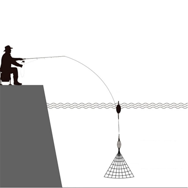 Kengän muotoinen kalastusverkko, kuulalaakerirengas, hohtava, kalastusliitin, makean veden 9