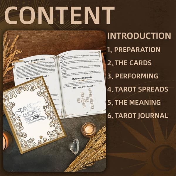 Rituel Notesbog med Prædefinerede Sektioner til Tarot-øvelse
