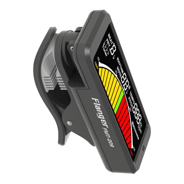 Universell clip-on gitarrstämmare med tydlig LCD-skärm