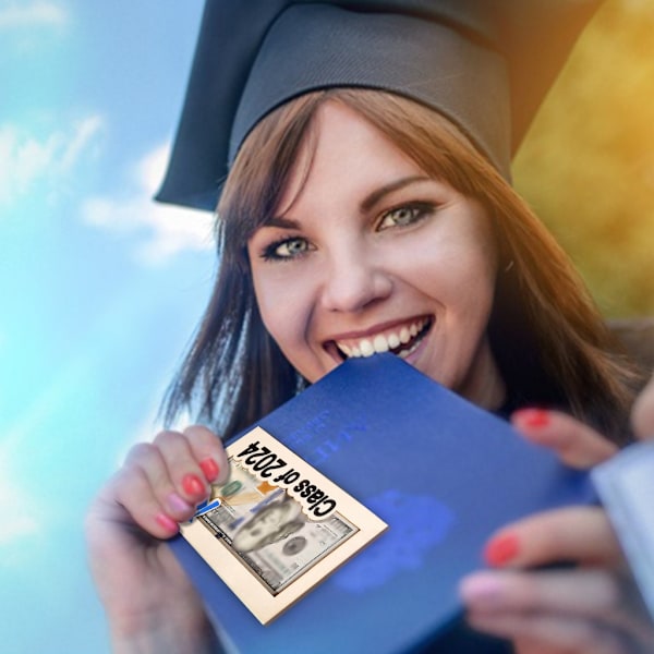 Graduation Cards Box Cash Holder 2024 Graduation Money Gift Holder Blue