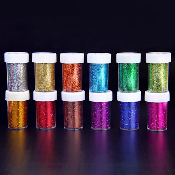 Premium Glitter Multi Purpose Powder 12 farver til vinglas dekorationsgave