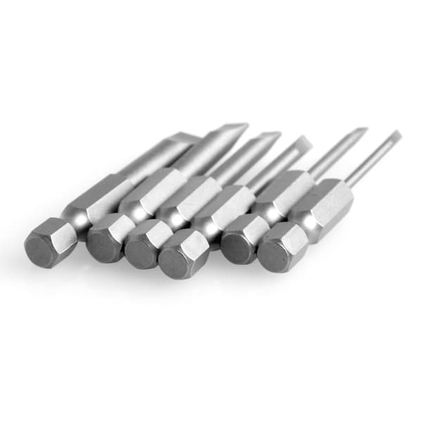 6-pack 50mm 2,0-6,0mm Platta Spårspets Skruvmejselbitar