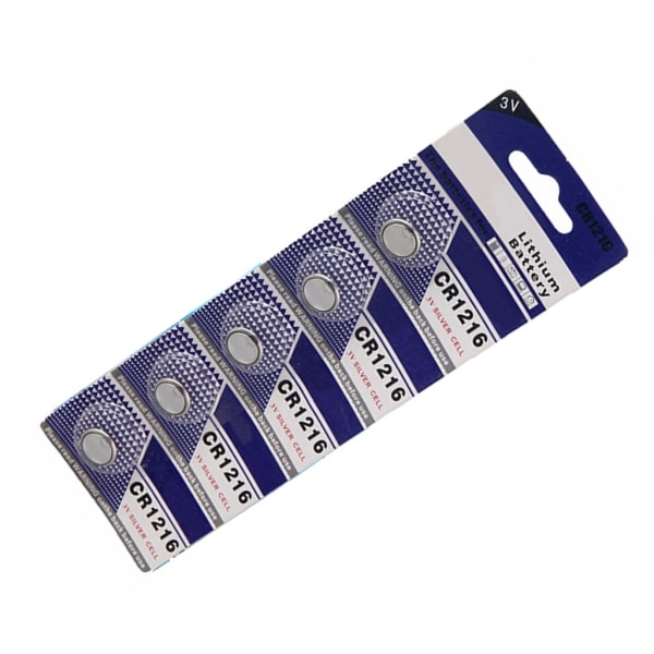 5st CR1216 Coin Cells Batterier Knappcellsbatterier för klockor Elektronik