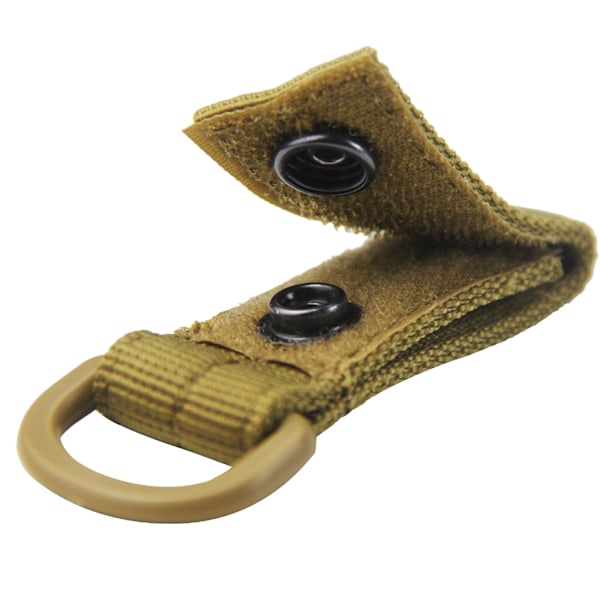 Militær D-ring adapter karabinkrok løkke stropp webbing feste stropp Brown