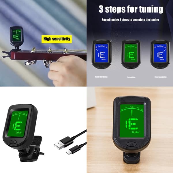 Digital Gitarrstämmare med LCD-display för Gitarrbas Violin Stränginstrument