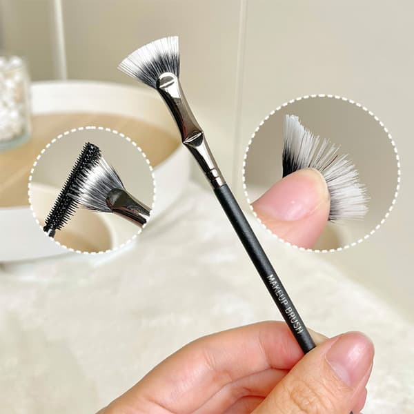 Vifteformet Øjenvippebørste Vippestav Børste Mascara Viftebørste til Øjenmakeup