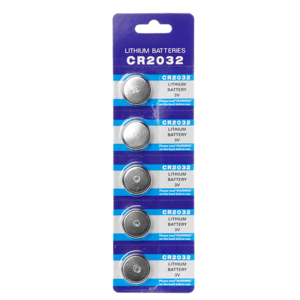 5 stk/kort For Klokkeleker Fjernkontroll CR2032 Cell Coin Lithium Batteri 3V knapp