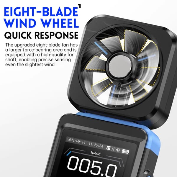 Vindhastighetsmätare i fickformat Digital Anemometer LCD Vindmätare
