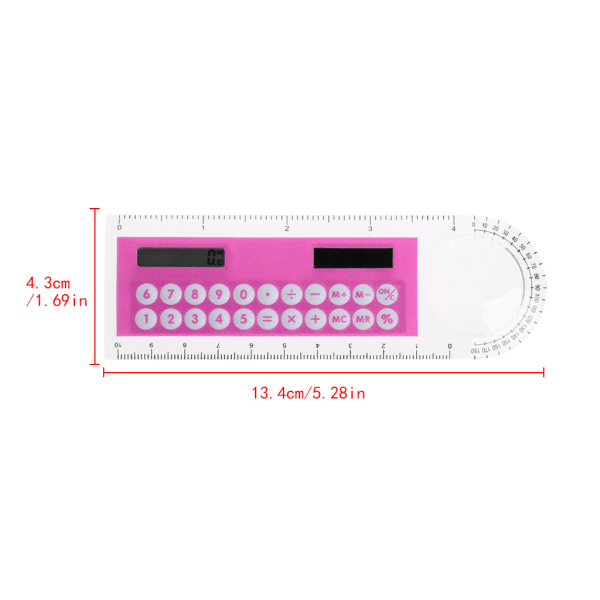 10 cm linjal mini digital miniräknare 2 i 1 barn brevpapper Skola kontorspresenter