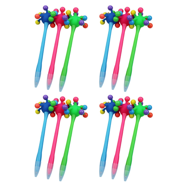 12 STK Funny Beads Kuglepen Dekompression Kuglepen Gave til Kid Student