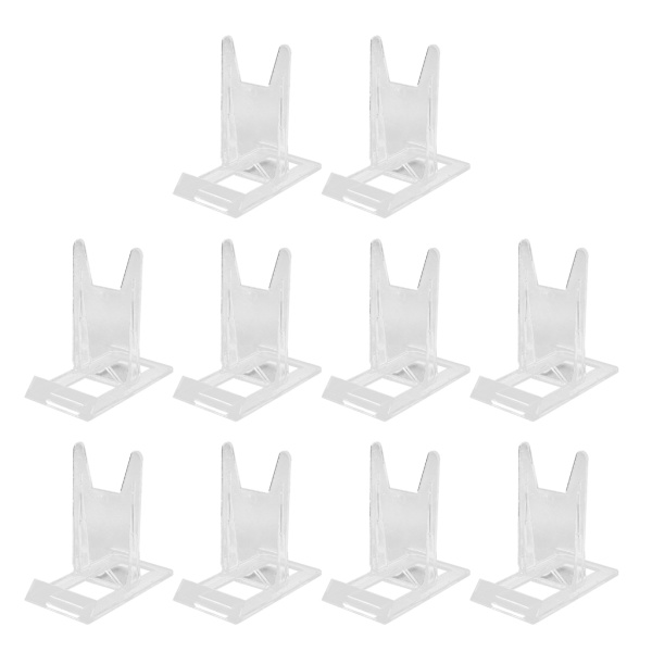 10 stk. Justerbar akrylpladestativ Billeddisplayholdere Mini staffeli stativer Fotorammerstativ Hjemmekontorartikler