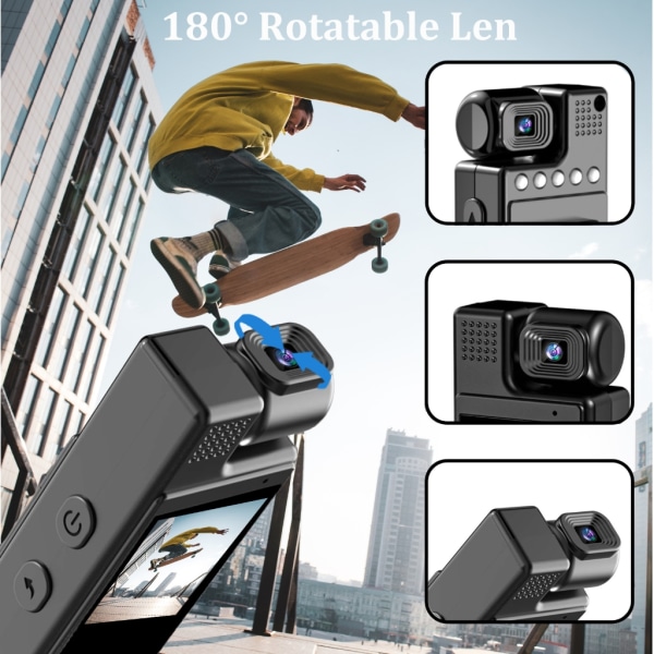 L9 1,3 tums skärm 1080P minikamera Bärbar videobandspelare Bärbar kroppskamera nattseende digitala sportvideokameror null - B