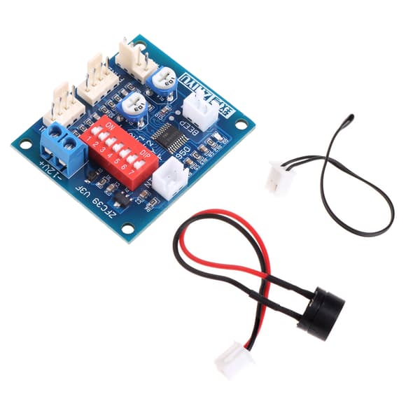 Viftetemperaturkontroll PWM hastighetskontrollmodul Alarm Summer Sensor
