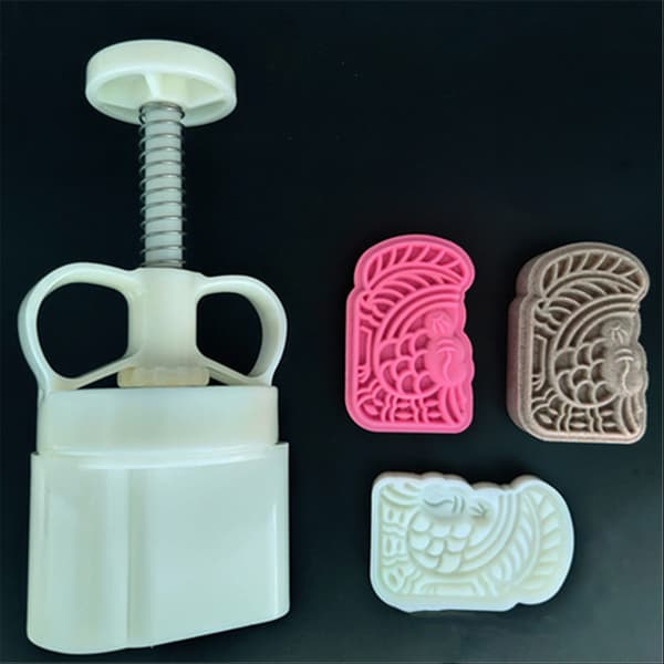 Kage Stempler Relief Mønster Månekageforme Håndtryk Månekage Maker