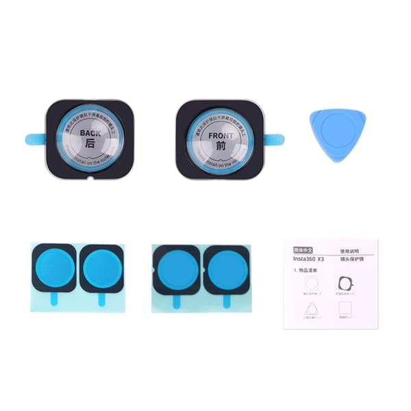 För Insta360 X3 Lens Protector Sticker Protector Action Camera Tillbehör för Insta360 ONE X3 Cover Set