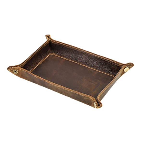 Premium Hästläderbricka för Män Kvinnor Bestman Present Valet Organizer