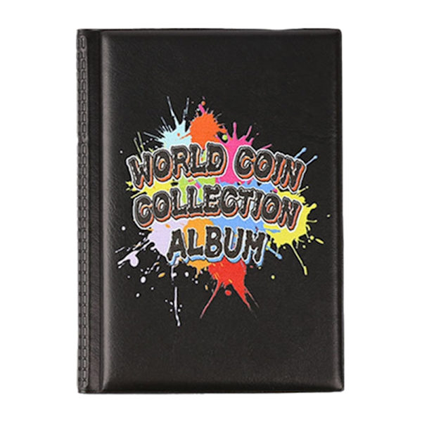 Kolikkokokoelma Albumi 120 Pocket Coin Storage Album Kolikkokokoelmakirja Black - 1