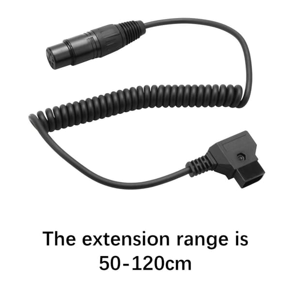 4-pin XLR til D-Tap strømomformerkabel for profesjonelt stereoutstyr