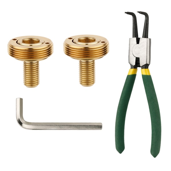 2 stk. Titaniumslegeringer Krankarmsfikseringsbolte Cykel Krankbolte Skruer Titanium color
