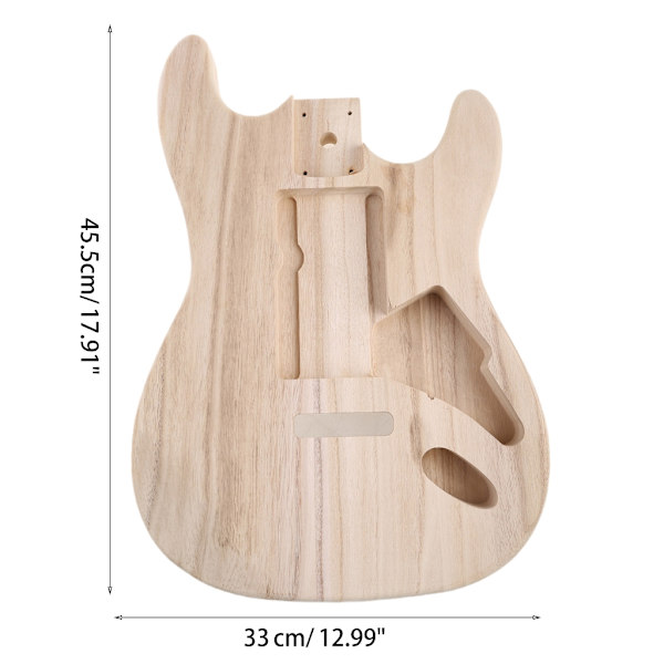 Ubehandlet gitarre erstatningskropp lønngitarre kropp tomt tre gitar deler Forehand